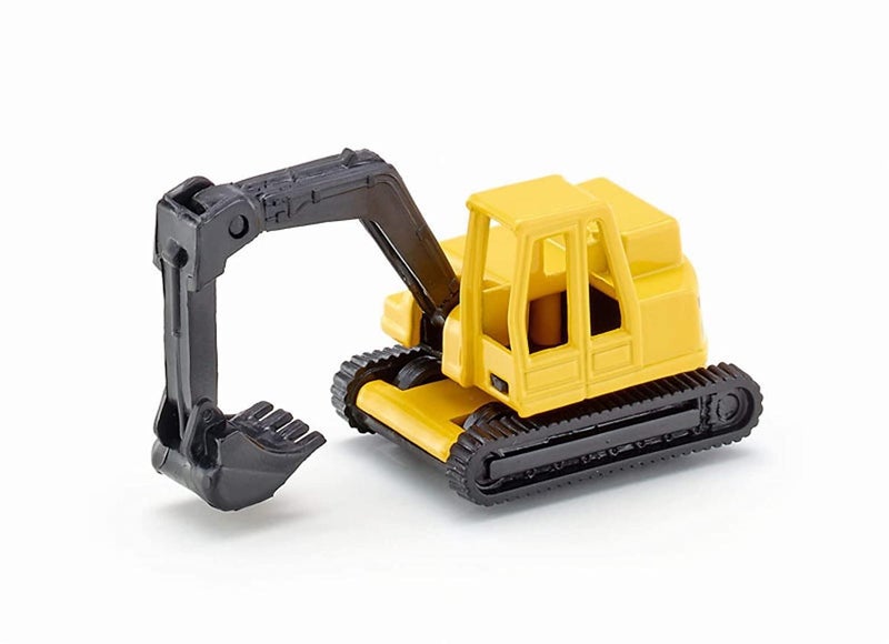 siku 0801 Excavator, Metal/Plastic, Yellow/Black, Movable Excavator Arm, Rotating Cab - Image 1