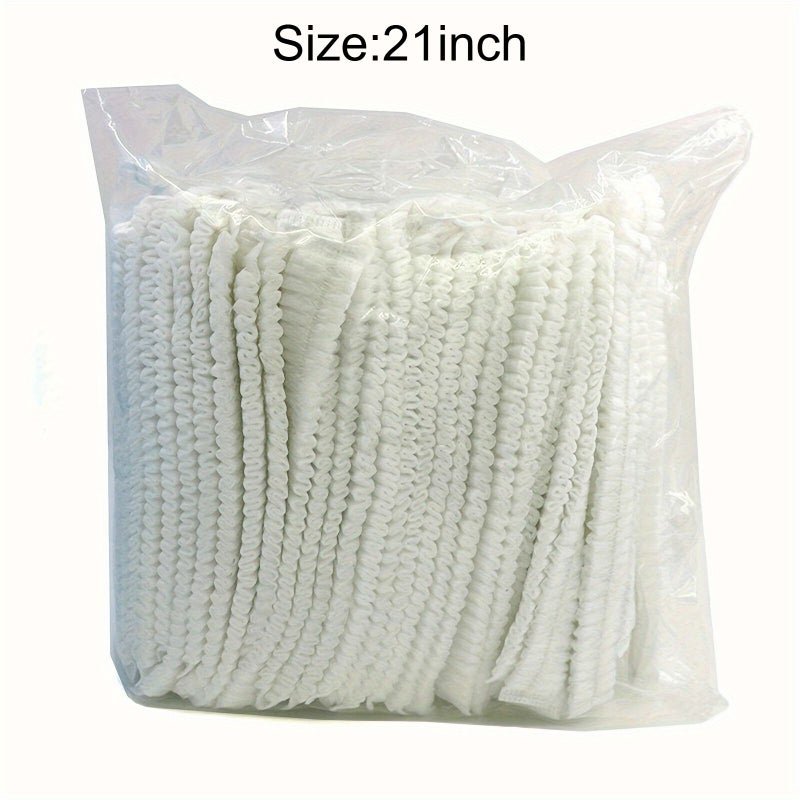 199Pcs 21 Inch White Disposable Restaurant Caps Hygienic Sweat Proof - Image 2