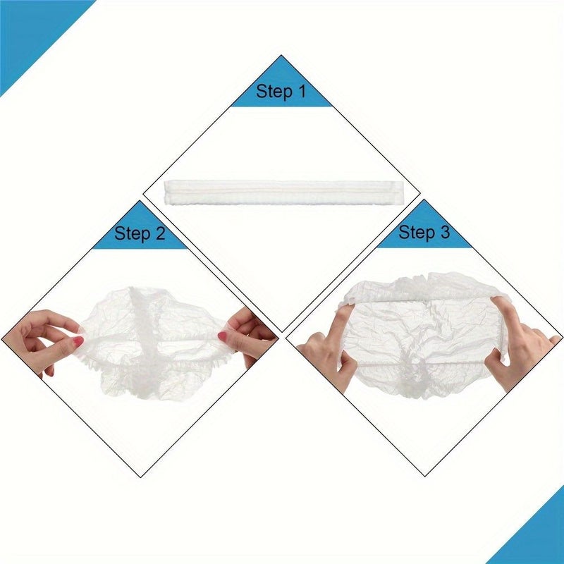 199Pcs 21 Inch White Disposable Restaurant Caps Hygienic Sweat Proof - Image 5