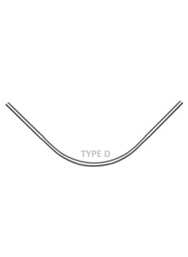 Rubik Shower Curtain Rod L Shape (100-140cm & 100-140cm) Tension Rod Adjustable Extendable Ends No Drill Adhesive Based Holders (Type D) - Image 1