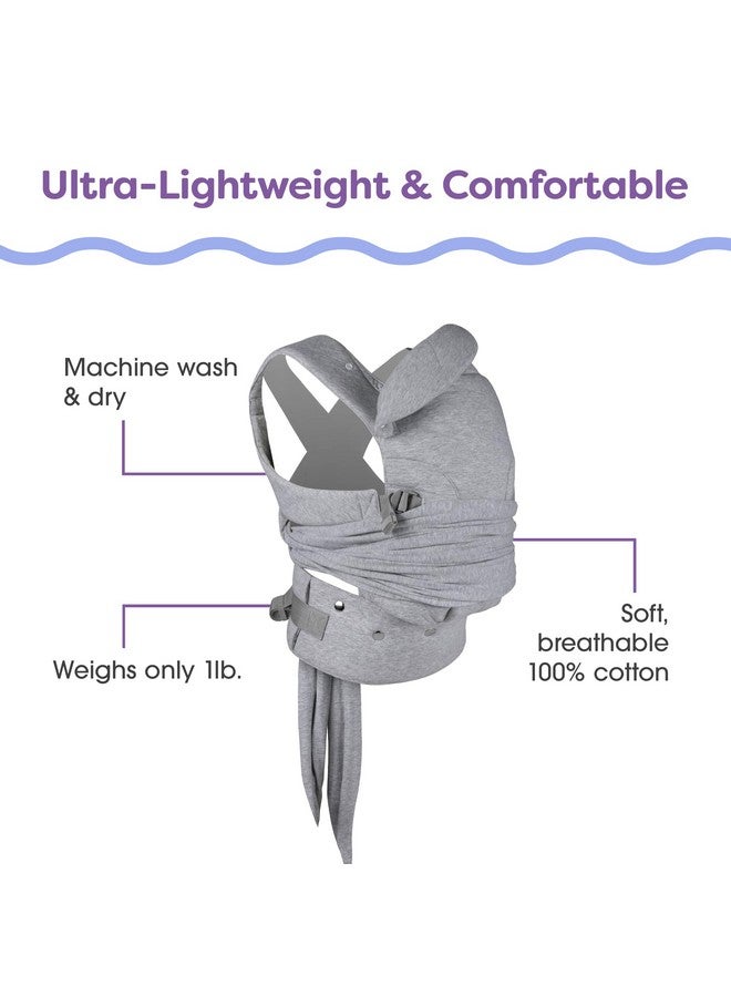 Boppy ComfyGrow Baby Carrier, 7-35lbs, Dove Gray, Newborn to Toddler with 3 Carrying Positions, 3-Stage Adjustable Seat and Head Support, Cotton Fabric - Image 3