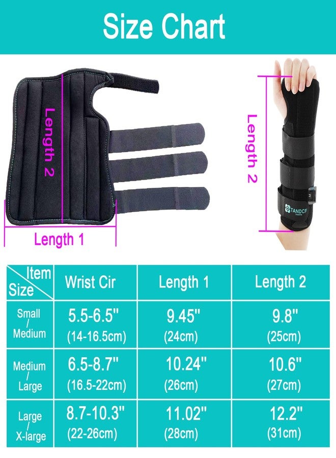 TANDCF Unisex Forearm and Wrist Support Splint Brace Double Fixation Wrist Brace for Carpal Tunnel, Adjustable Night Time Forearm Immobilizer Brace Splints,9.8 inch (25cm) length(RH/S) - Image 2