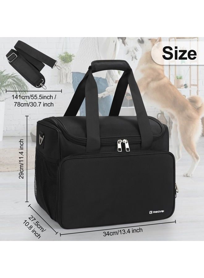 TANTO Professional Dog Travel Tote Bag - Pet Grooming Bag with Compartments - Dog Grooming Vacuum Organizer Storage Bag Extra Large Groomer's Tool kit Bag for Supplies - for Dogs, Cat & Pet Groomers( Black) - Image 5