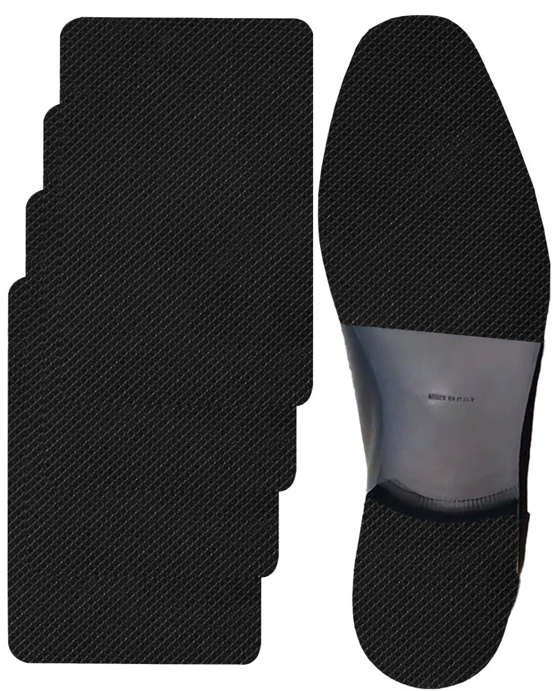 CZBYXA12 Black Shoe Sole Protector,Anti Slip Shoe Grips on Bottom of Shoes - Bottom Protector - Sole Guard - Non-Slip Shoe Pads for High Heels (6"x4",Black-2Pairs) - Image 1