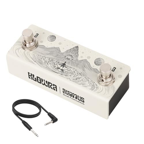 Klowra Animus Dual Momentary Footswitch Controller for Guitar Pedals, 1×TRS&2×TS Outputs to Control Up to 3 Pedals, Passive TRS A/B Mapping Switch, Includes TRS Cable(Animus Khaki) - Image 1