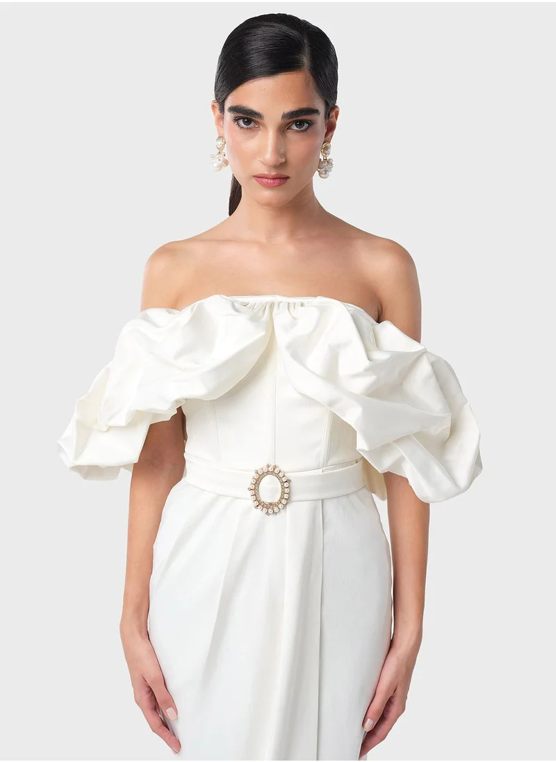 Threadz by Ajooni Off Shoulder Dress