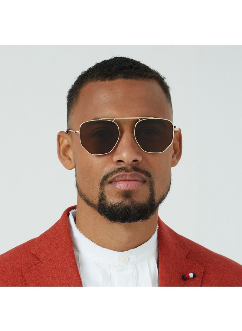 Blackout BlackOut by eyewa THEO Unisex Sunglasses, Gold/Brown  - Image 5