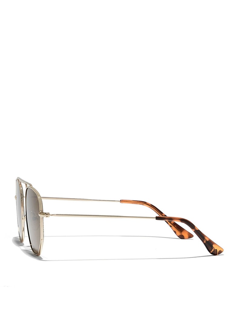 Blackout BlackOut by eyewa THEO Unisex Sunglasses, Gold/Brown  - Image 3