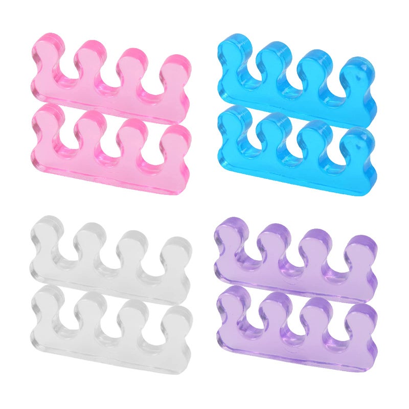 Toe Separators for Nail Polish Toe Spacers Gel Toe Separator Toe Dividers Pedicure for Toenail Finger Tools 4 Colors IRCHLYN 4 Pairs