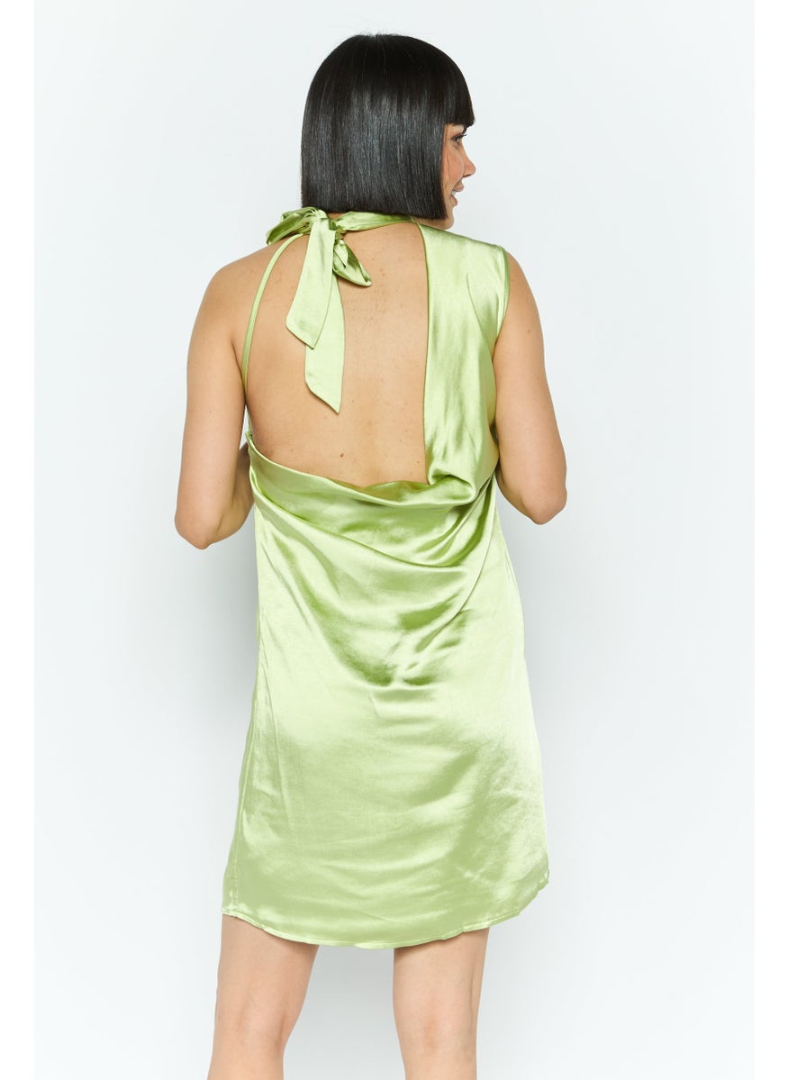 Missguided - Women Plain Mini Dress, Green - Image 1
