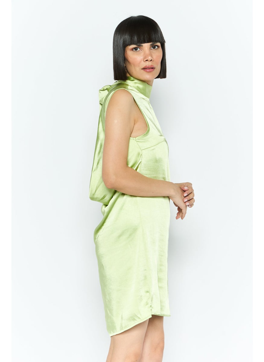 Missguided - Women Plain Mini Dress, Green - Image 1