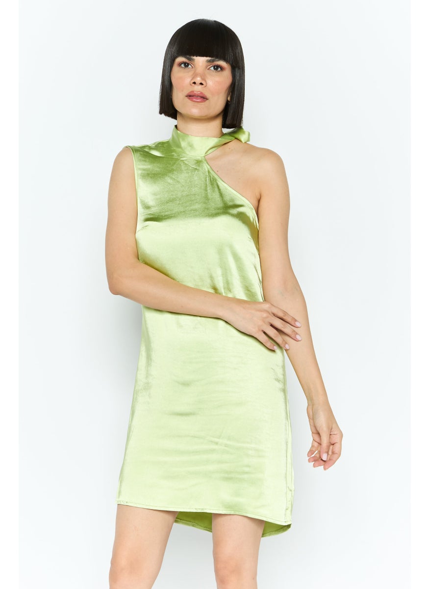 Missguided - Women Plain Mini Dress, Green - Image 1