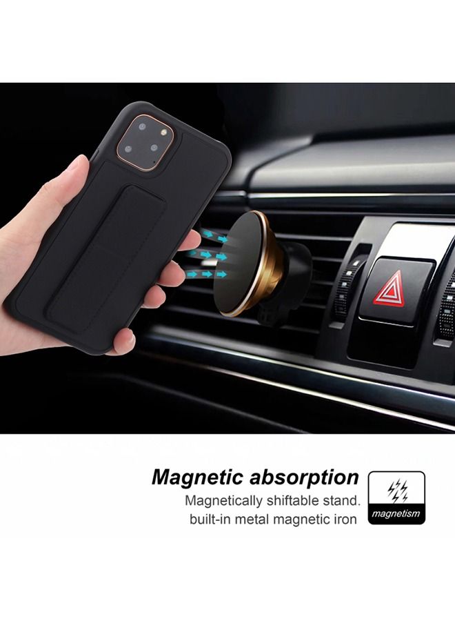 Shockproof PC TPU Protective Back Cover With Wristband Holder For Apple iPhone 12/12 Pro Black - Image 4