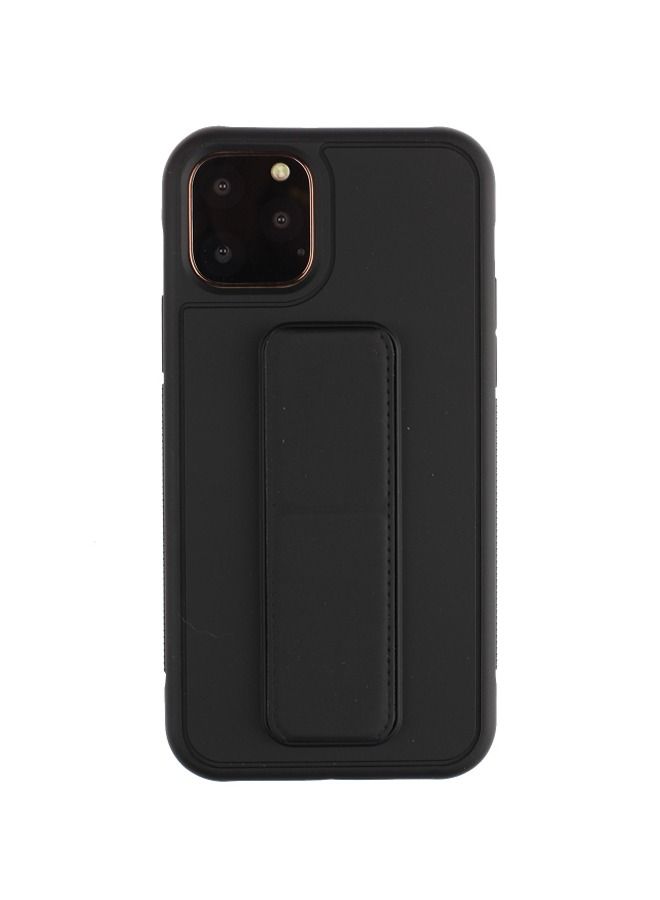 Shockproof PC TPU Protective Back Cover With Wristband Holder For Apple iPhone 12/12 Pro Black - Image 2