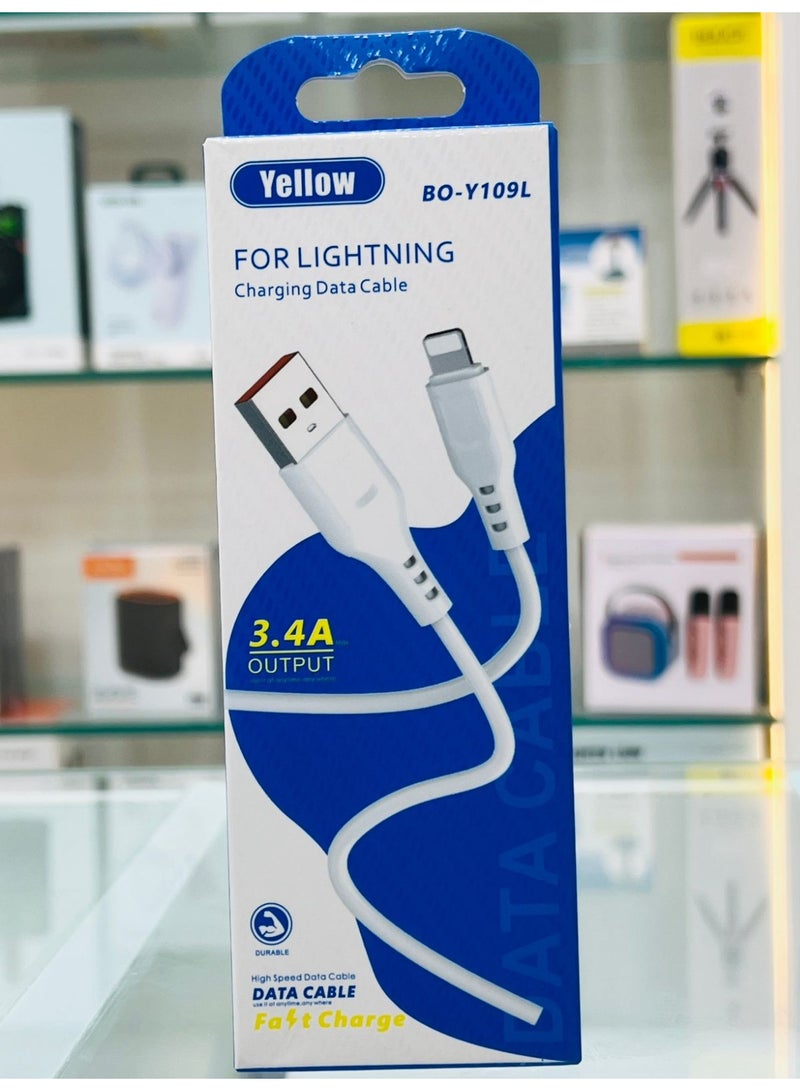 Yellow BO-Y109L Lightning Cable - Image 1