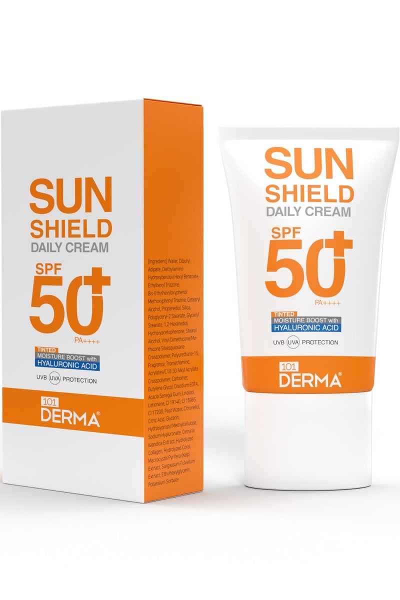 101 كريم ديرما صن شيلد اليومي بعامل حماية من الشمس 50+ - ملون