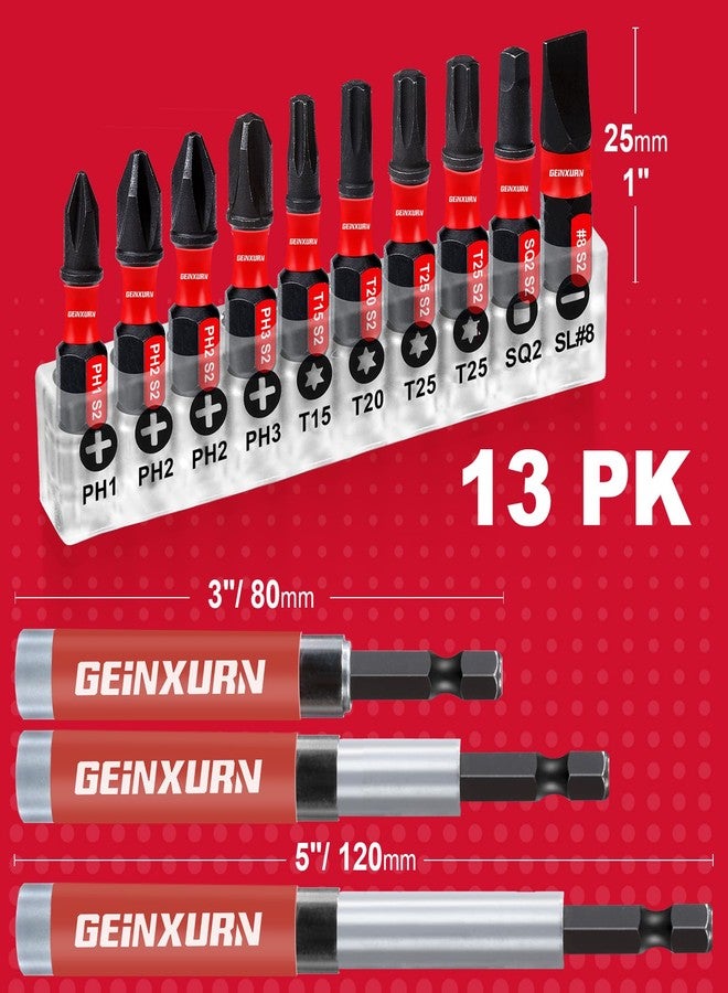 Geinxurn 3PCS Drive Guide with Self Retracting Sleeve(3.5”) and 10Pcs Screwdriver Bit, Magnetic Drill Bit Tip Holder for Prevent Screws Shaking When Driving - Image 2