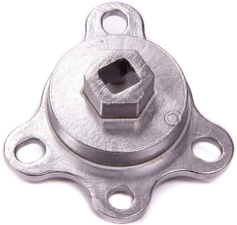 Crankshaft Turning Tool, Balancer Mounted, 1/2 in Drive, Stainless, Natural, Chevy/Ford, Each