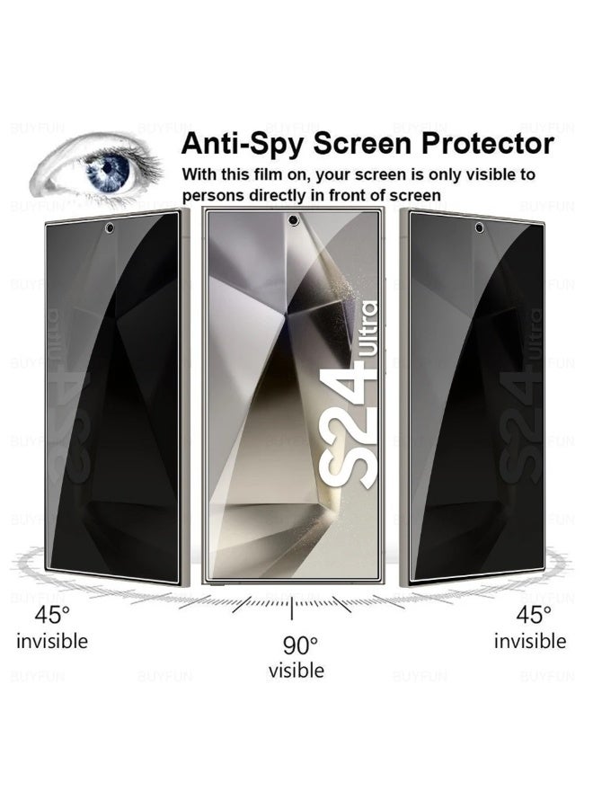 DUSALA Samsung Galaxy S24 Ultra Privacy Glass Screen Protector Anti-Spy Tempered Glass Film Scratch Resistant Bubble Free Glass Screen Protector - Image 4