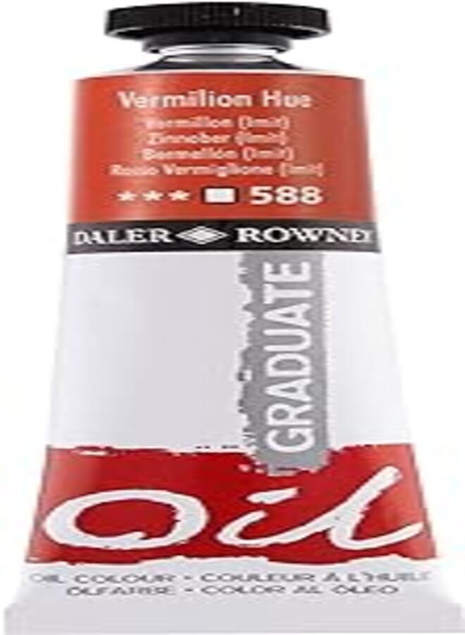 Daler Rowney Graduate 117038588 Oil Color, 38 ml - Red Vermilion 588