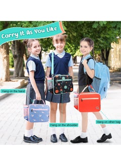 KASTWAVE Insulated Lunch Bag, Leak Cool Bag with Holder, Kids Lunch Cool Bag with Adjustable Strap, Waterproof Lunch Box Bag for Adults Kids Boys Girls Work School Picnic (Planet)  - Image 5