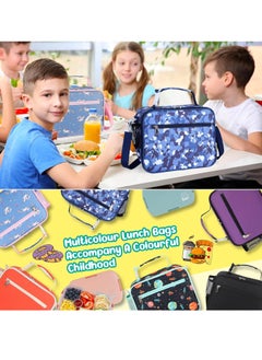 KASTWAVE Insulated Lunch Bag, Leak Cool Bag with Holder, Kids Lunch Cool Bag with Adjustable Strap, Waterproof Lunch Box Bag for Adults Kids Boys Girls Work School Picnic (Planet)  - Image 4