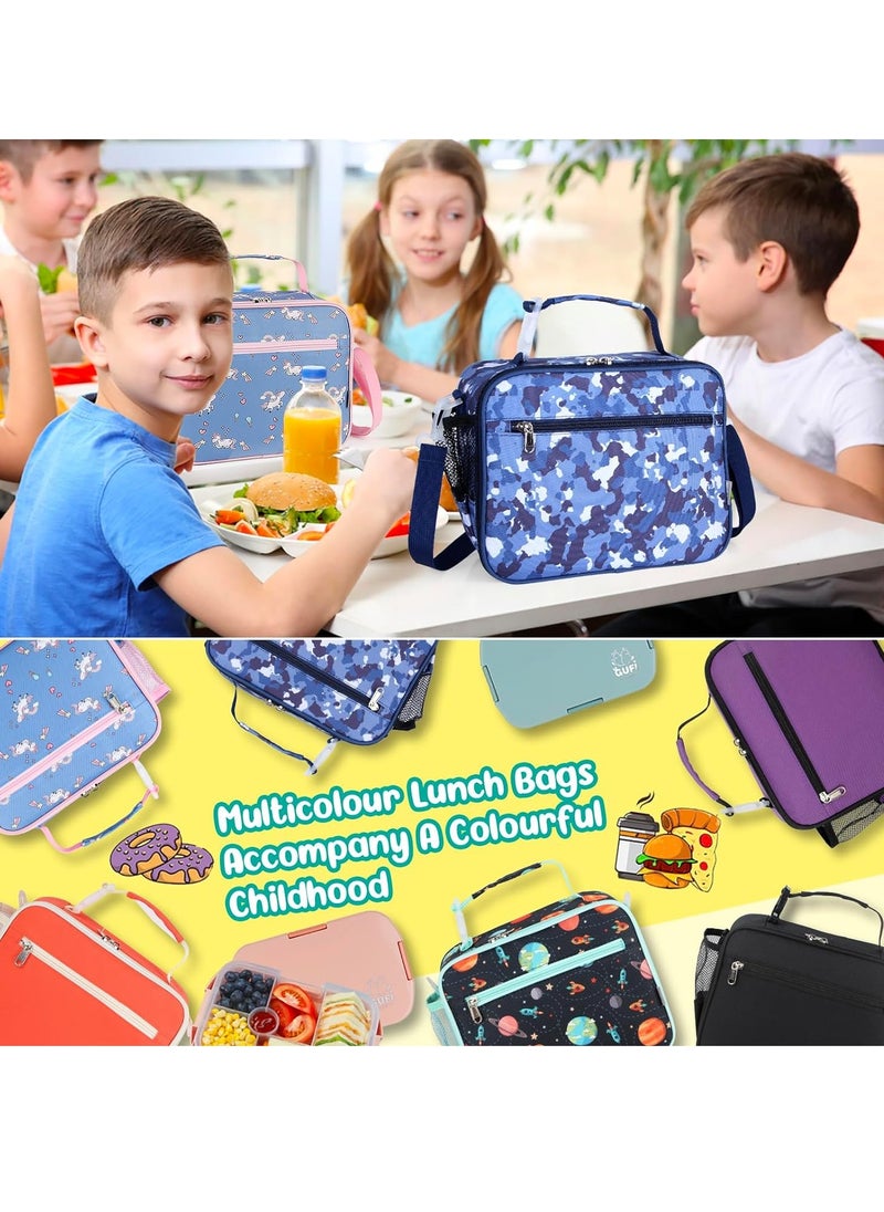KASTWAVE Insulated Lunch Bag, Leak Cool Bag with Holder, Kids Lunch Cool Bag with Adjustable Strap, Waterproof Lunch Box Bag for Adults Kids Boys Girls Work School Picnic (Planet)  - Image 4