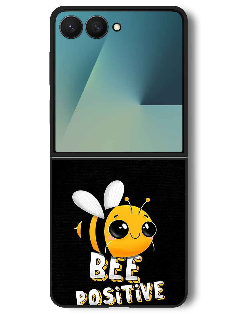 Theodor Case Compatible with Samsung Galaxy Z Flip 7 - 6.9 Inch Protection Shockproof Bumper Cover Bee Positive - Image 1