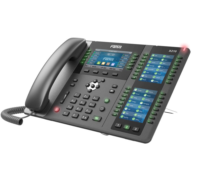 Fanvil X210 Enterprise VoIP Phone, 4.3-Inch Color Display, Two 3.5-Inch Side Color Displays for DSS Keys. 20 SIP Lines, Dual-port Gigabit Ethernet, Power Adapter Not Included - Image 3