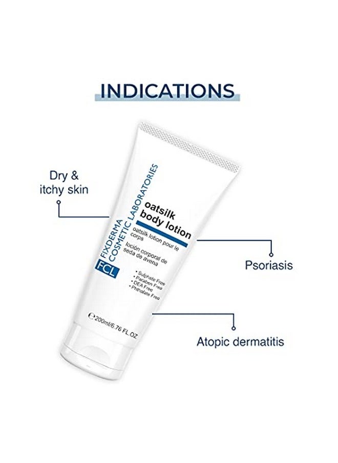 FIXDERMA COSMETIC LABORATORIES - Fcl Oatsilk Body Lotion For Dry & Rough Skin ; Moisturizing Lotion ; Long Lasting Hydration ; Nourishes Skin ; Soothing Lotion ; Reduces Itching ; 200Ml - Image 1