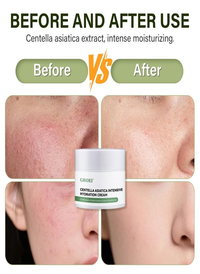 GROEI Centella Asiatica Intensive Hydration Cream, 85% Natural Ingredients, Long-Lasting Moisturizer for Sensitive & Dry Skin, Face Moisturizer Cream, 50g - Image 5