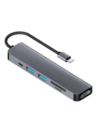 6 in 1 Type C to HDMI Multiport Adapter with HDMI 4K Output, 2 USB Ports, SD/TF Card Reader, USB-C Power Delivery - pzsku/ZE09D36B1CF2A19B3D92BZ/45/1747266669/81307f81-3790-474b-8d52-4842f5fa6a7b