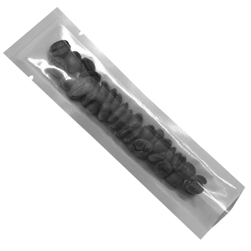 PABCK 100 Pcs 1.97x5.91 inch (inside size 1.57x5.51 inch) Clear Front Vacuum Heat Sealable Foil Bag Mylar Packets for Travel Skincare Sample Food Storage Candy Coffee Chololate Aluminum Foil Package - Image 1
