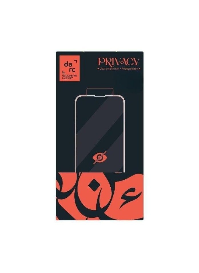 darc iPhone 15  Nano Screen Protector - Privacy/Anti-Peek 