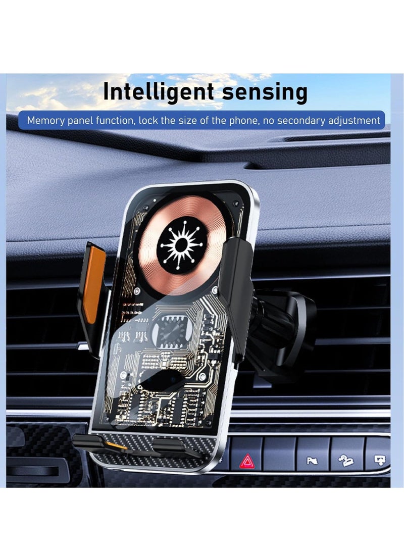 ELTRAZONE Wireless Car Charger Mount, 15W Fast Charging Auto Clamping Car Charger Phone Mount Phone Holder fit for iPhone 14 13 12 11 Pro Max Xs, Galaxy S23 Ultra S22 S21 S20 etc (C10) - Image 3