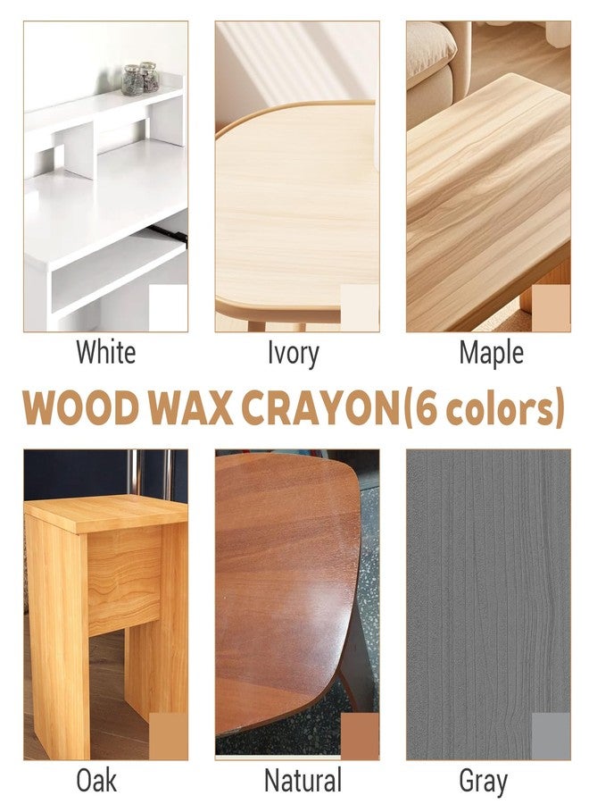 Sibba 7Pcs Wood Filler Sticks, Wood Repair Wax Crayons, Furniture Scratch Repair Sticks, Quick Fix Touch Up for Scratches, Cracks and Holes on Furniture, Floors, Cabinets - Image 5