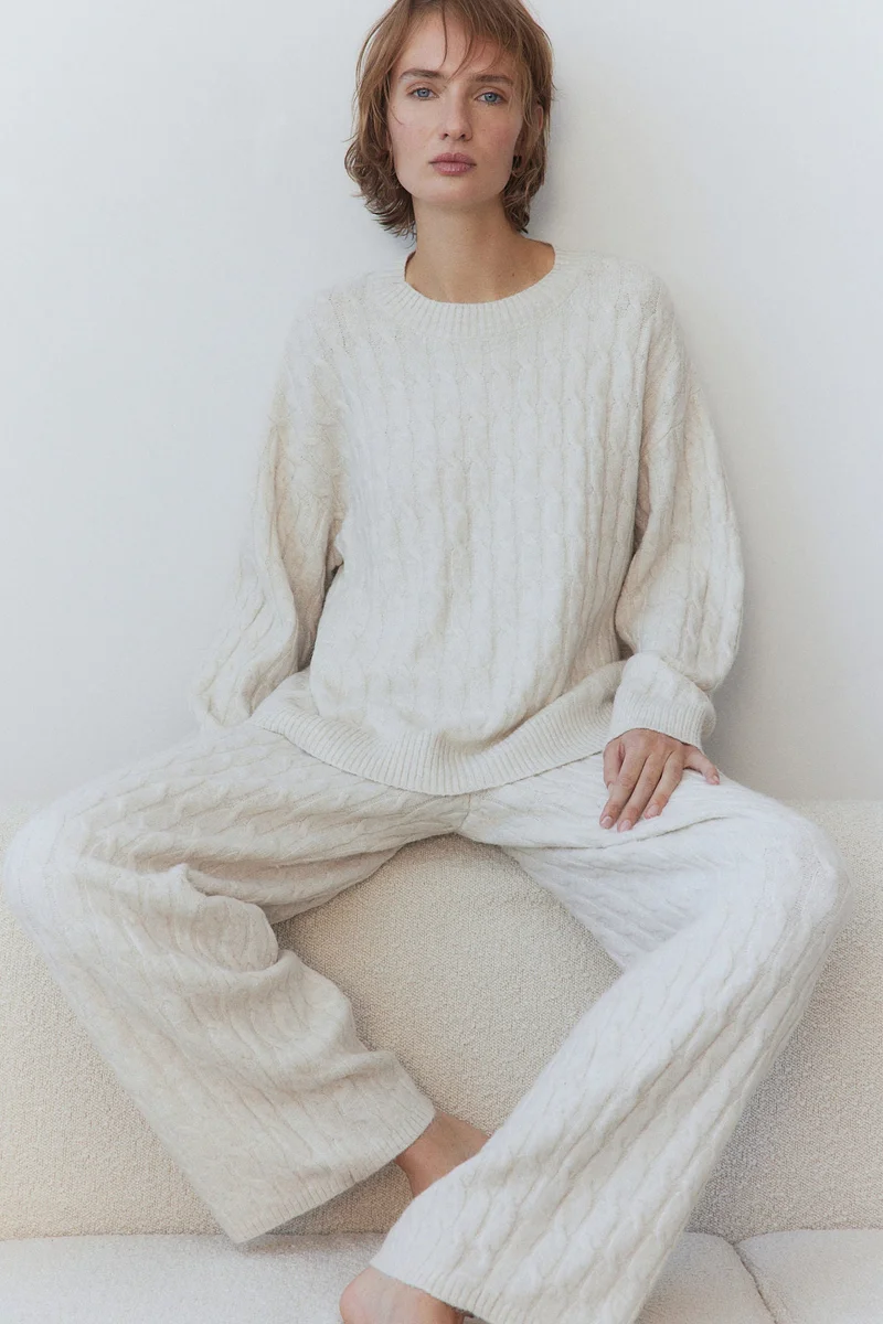 H&M Cable-Knit Trousers