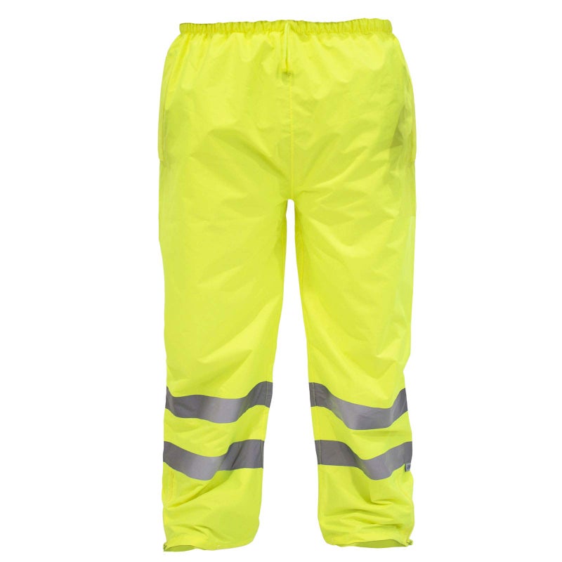 JORESTECH Safety Rain Pants Reflective High Visibility YellowLime ANSI Class E 150D Heavy Duty PANTS03 S
