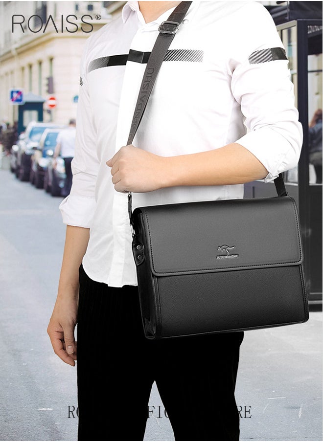 roaiss Men Business Briefcase Versatile Shoulder Bag for Men Ideal for Business and Casual Needs Lightweight with a Sleek Design Convenient Carry Handle  - Image 5