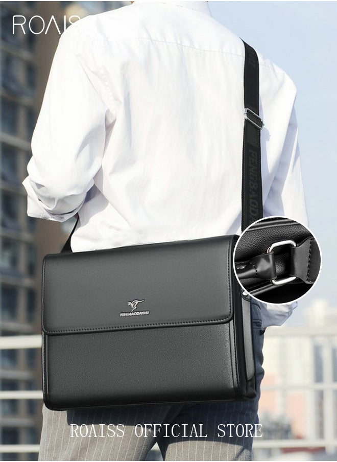 roaiss Men Business Briefcase Versatile Shoulder Bag for Men Ideal for Business and Casual Needs Lightweight with a Sleek Design Convenient Carry Handle  - Image 2