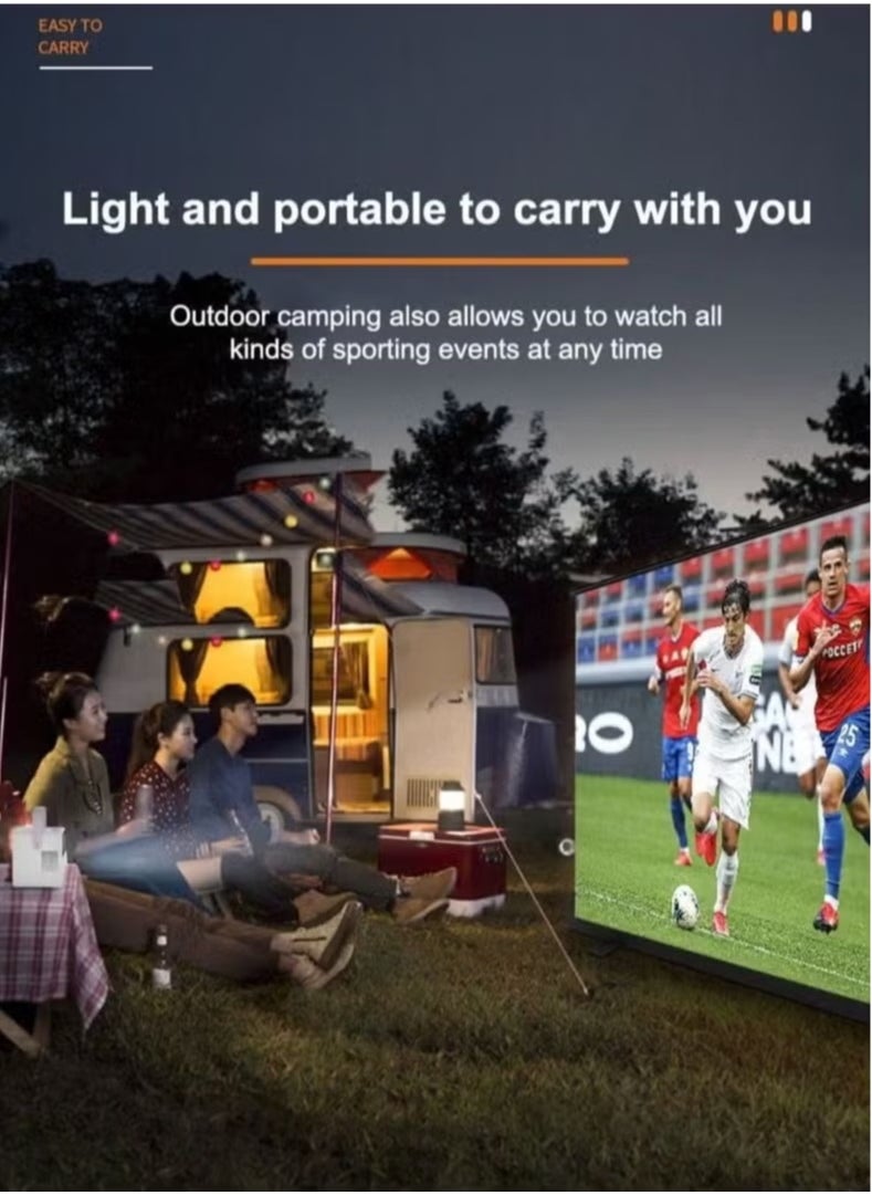 Umiio - Portable HD WiFi Theatre Android TV Projector System for FIFA Special – Indoor & Outdoor Use, 1080P HD Resolution, Wireless Connectivity, 50,000 Hours Lamp Life, Built-In Android TV, Supports Streaming & Gaming - Image 1