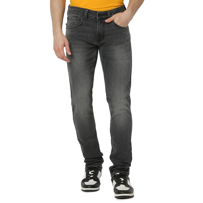 Spykar Men's Skinny Fit Low-Rise Casual Jeans Grey - Image 5