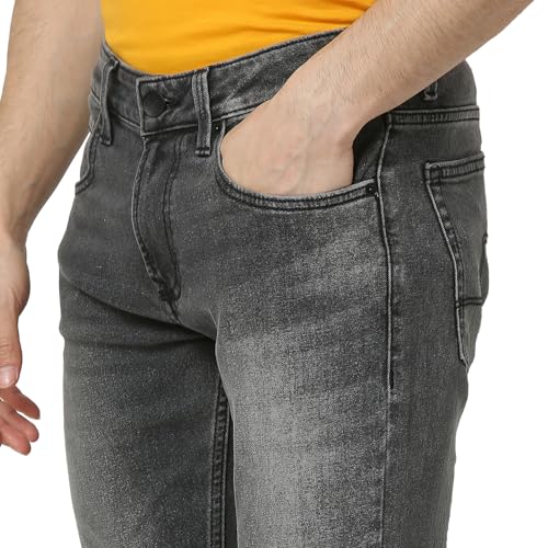 Spykar Men's Skinny Fit Low-Rise Casual Jeans Grey - Image 2