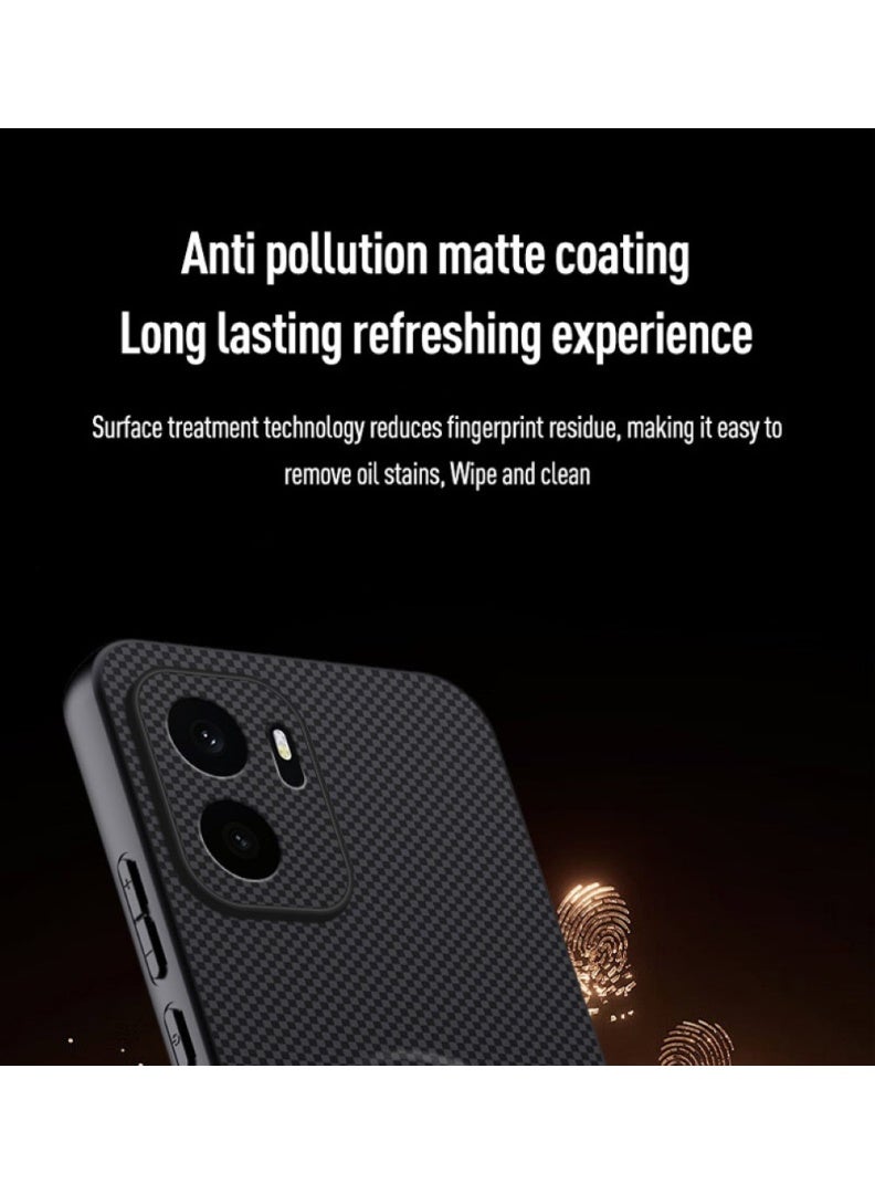 جراب OnePlus Ace 6 Ultra بتصميم Weave Pattern وخامة PU Leather مع دعم الحوامل المغناطيسية وحواف TPU ناعمة وحماية مرتفعة للكاميرا – أسود - Image 2