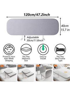 Beauenty 47 Inch Foldable Crib Rail Guard,Toddler Bed Rails Guard,Universal Baby & Children Bed Rail  - Image 2