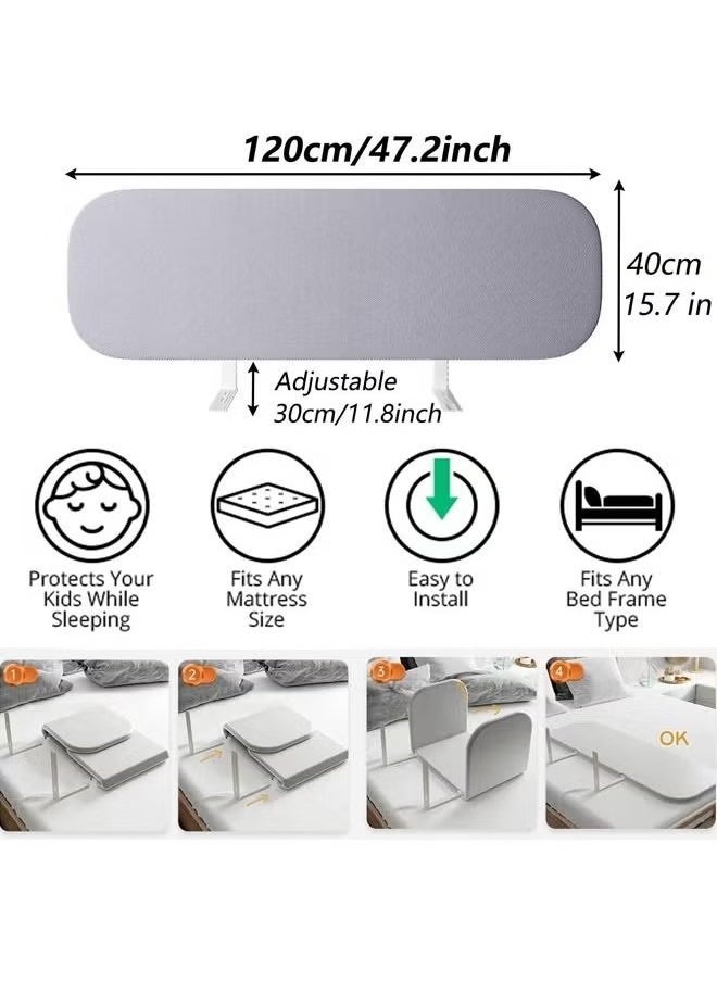 Beauenty 47 Inch Foldable Crib Rail Guard,Toddler Bed Rails Guard,Universal Baby & Children Bed Rail  - Image 2