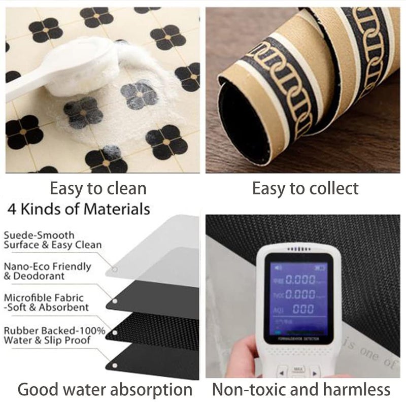 Cciphy Cute Coffee Maker Mat for Countertops Bar Accessories, Colorful Dish Drying Pad for Kitchen, Absorbent Quick Drying Mat, 12 X16 inch (Color B, 16"x12") - Image 4