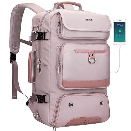 PIJUSHI Carry on Travel Backpack for Women Convertible Duffel Bag Backpack Large Luggage Rucksack Fit 16 Inch LaptopPE039 Light Purple - Image 1