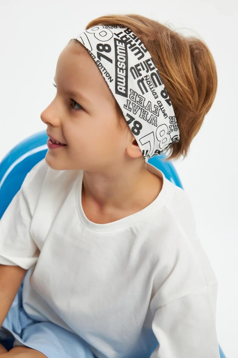 بيبيجيز White Men's Cotton Combed Non-Slip Anti-Sweat Flexible Hair Band