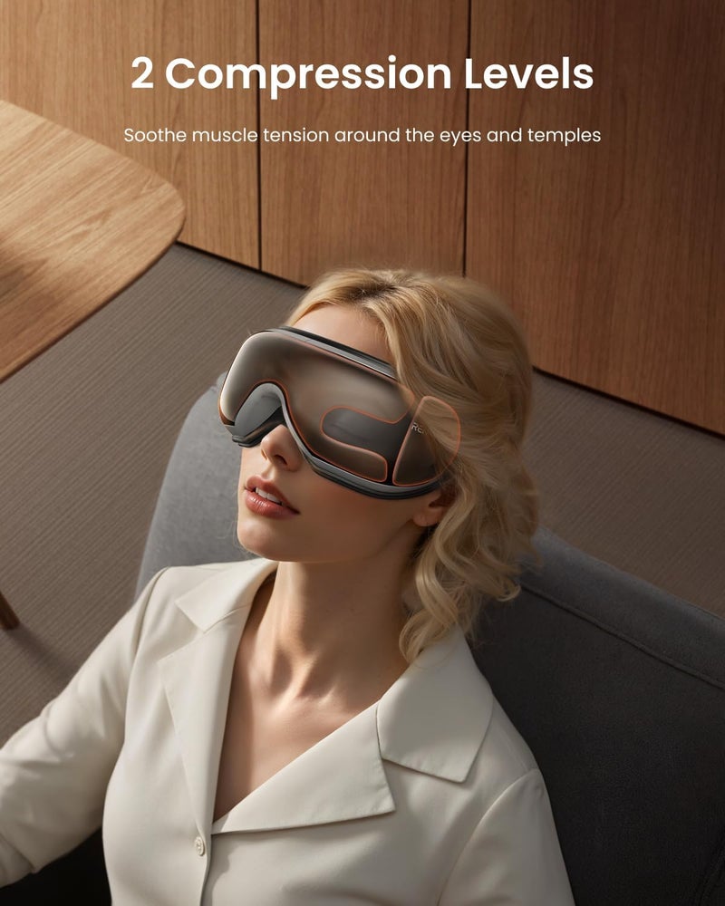 RENPHO Eye Massager Birthday Gifts for Women Men Her Him Eyeris1 Eye Massager with Heat  Remote Compression Sleep Mask for Relax Migraine Relief Reduce Strain Improve Sleep - Image 4